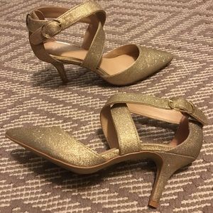 Kelly & Katie Metallic Gold Heels